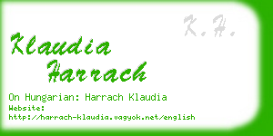 klaudia harrach business card